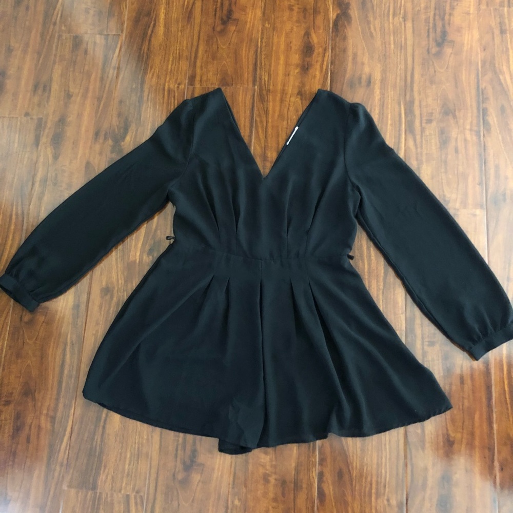 Chocolate Long Sleeve Black Romper